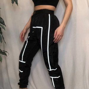 Black Reflective Streetwear Joggers